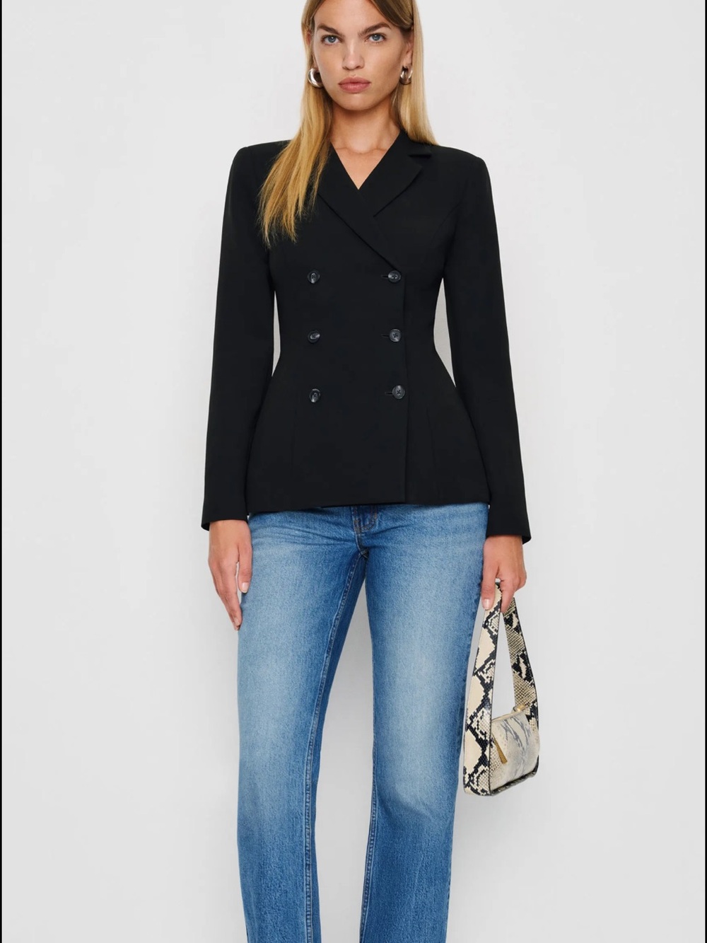Reformation Caden Blazer Black - Size S - BRAND NEW - Picture 5 of 7